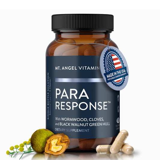 Mt. Angel Vitamins - para Response | Intestinal Health Support Digestive Aid| Black Walnut Wormwood | Non-GMO Vegan 60 Vegetarian Capsules