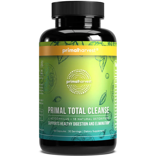 Primal Harvest Full Body Detox Cleanse LiverKidneyGutBowelIntestinal & Stomach Cleanse 60 Count Bottle